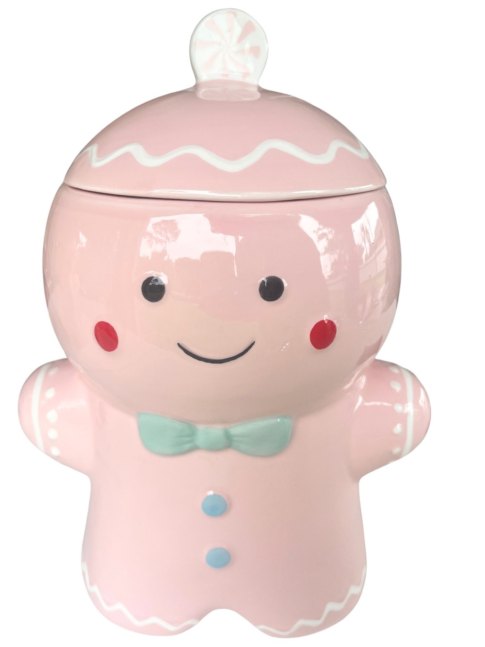 Pink Gingerbread Character Cookie Jar - Ceramic